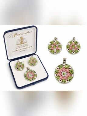 Principe Murano Glass Jewelry Set | Murrina Veneziana | Made in Italy | Pendant